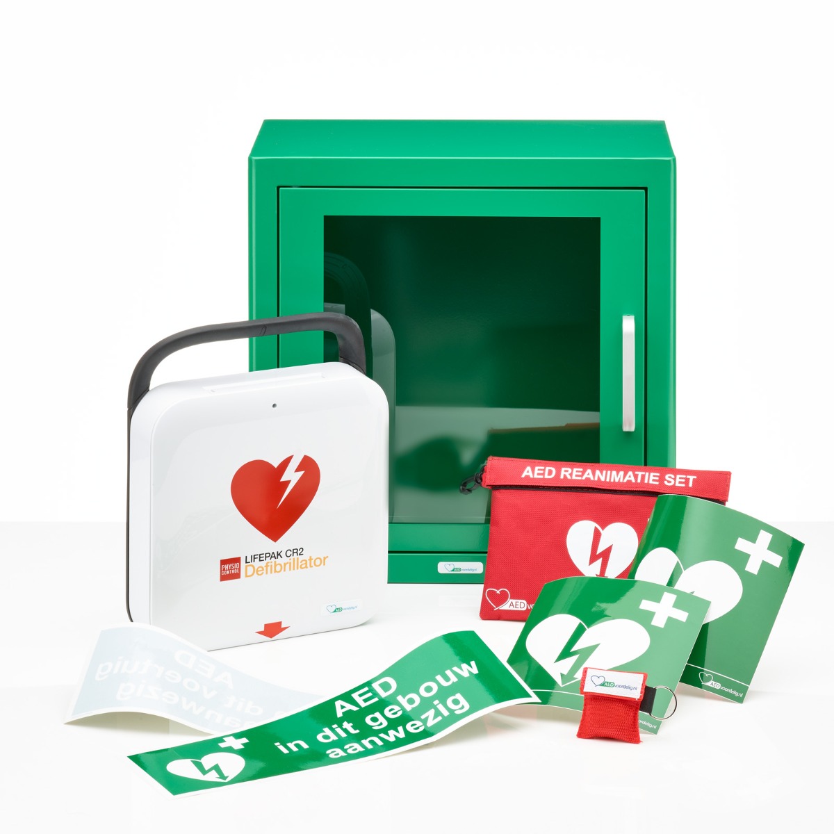 Physio-Control CR2 USB + binnenkast-Halfautomaat-Groen afbeelding 1