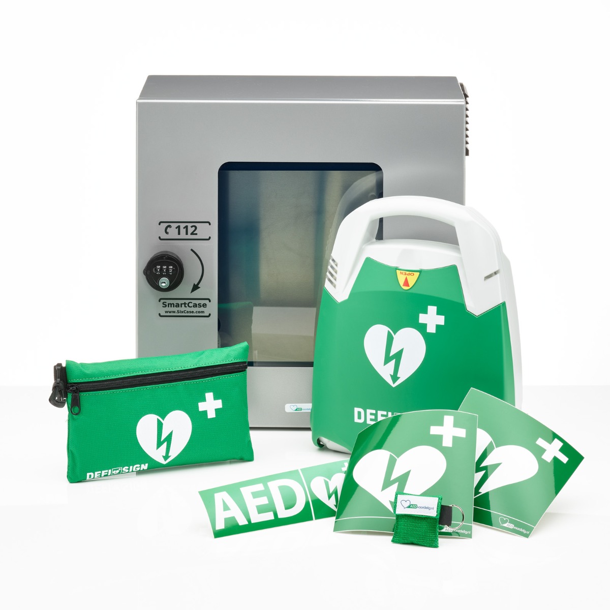 DefiSign LIFE AED + buitenkast-Grijs met pin-Volautomaat afbeelding