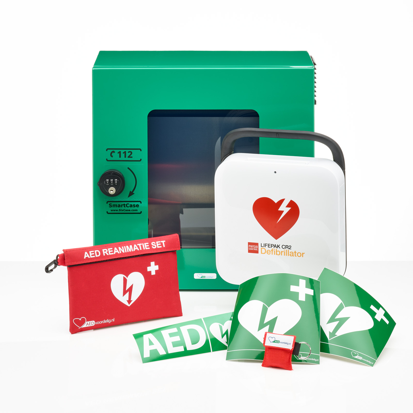 Physio-Control CR2 3G + buitenkast-Groen met pin-Volautomaat-Nederlands-Engels afbeelding 1