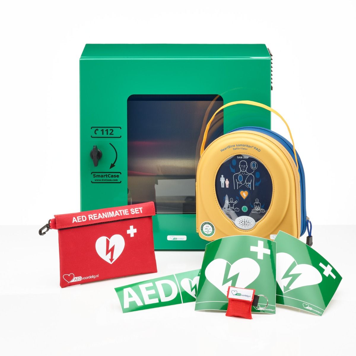 HeartSine 350P AED + buitenkast-Groen