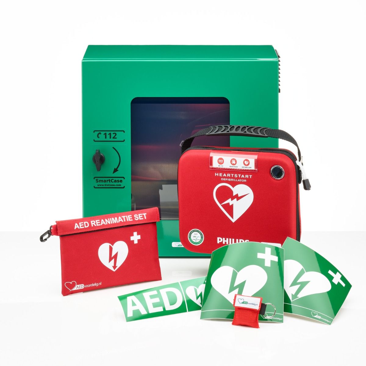 Philips AED + buitenkast-Groen