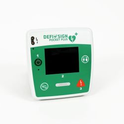 DefiSign Pocket Plus met duidelijke nummering van de knoppen, een LCD-kleurenscherm en een kindknop