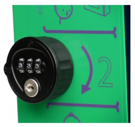 Smartcase pincodeslot voor AED buitenkast