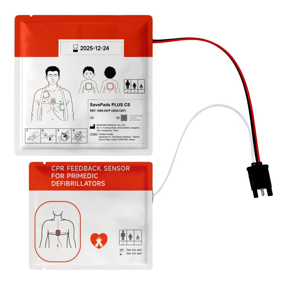 Primedic HeartSave myPAD Elektroden met CPR-feedbacksensor  