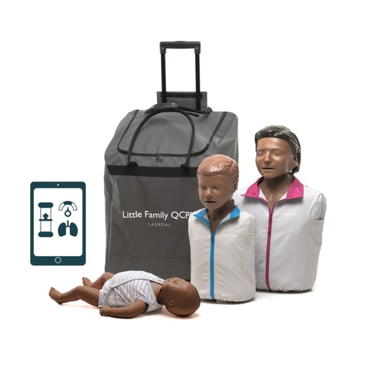 Laerdal Little Family QCPR, donkere huid afbeelding