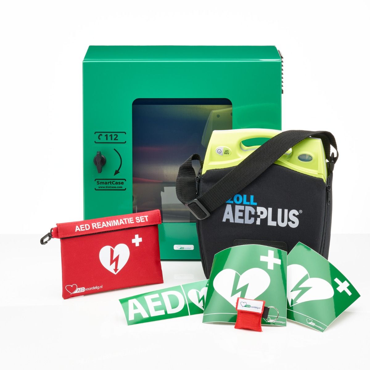 ZOLL AED Plus + buitenkast-Groen-Volautomaat