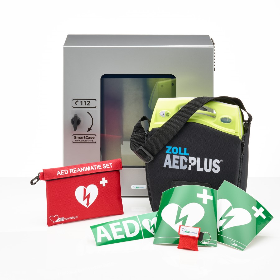 ZOLL AED Plus lease -Volautomaat-Met grijze buitenkast (+12,50)-Ja (+ 10,00)