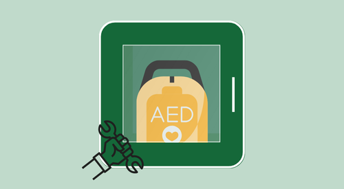 Montage van een AED-binnenkast