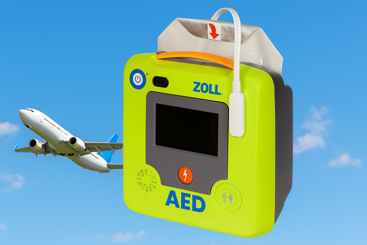 Zijn er AED’s aan boord van vliegtuigen?